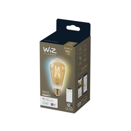 LED Prigušiva žarulja VINTAGE FILAMENT ST64 E27/7W/230V 2000-5000K CRI 90 Wi-Fi - WiZ