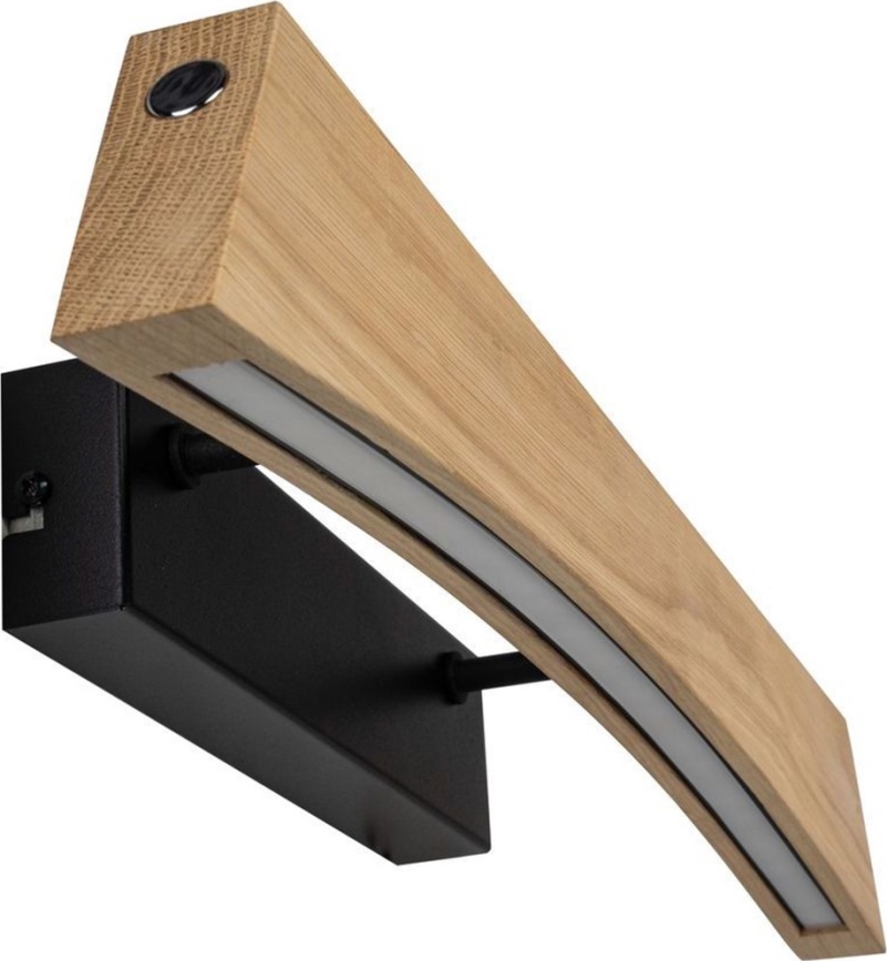 LED Prigušiva zidna svjetiljka ZIAD LED/6,5W/230V hrast