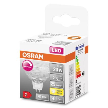 LED prigušivača GU5,3/3,4W/230V 2700K CRI 90 - Osram