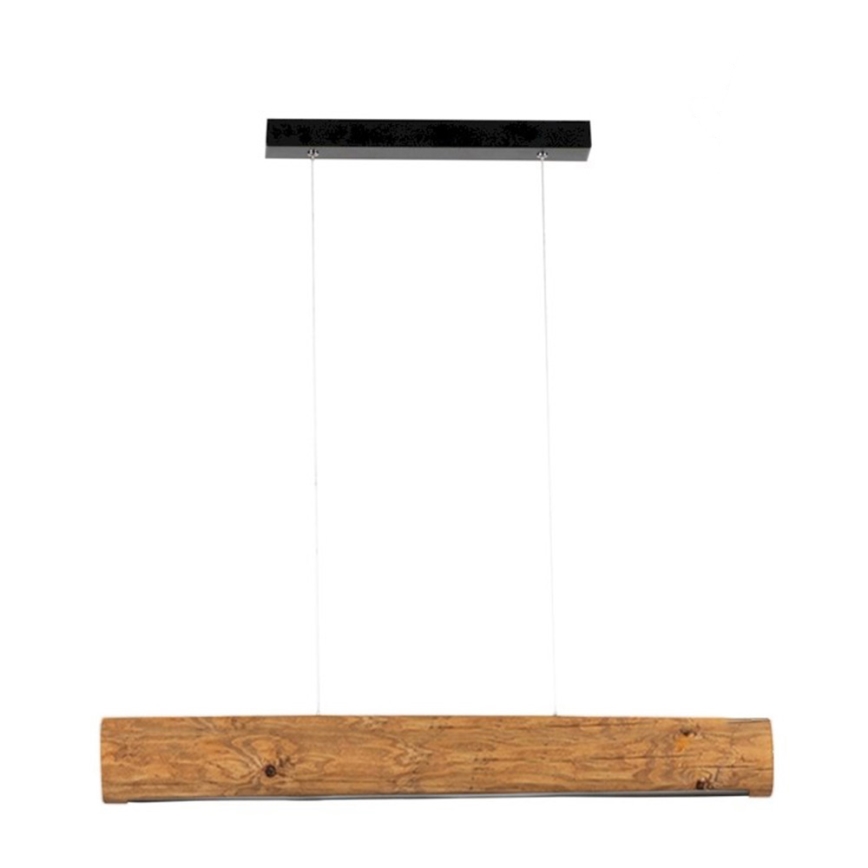 LED prigušivač luster na užetu LUCAS LED/25,5W/230V borovina