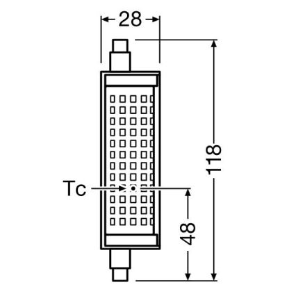 LED prigušivačka žarulje R7s/18,2W/230V 2700K 118 mm - Osram