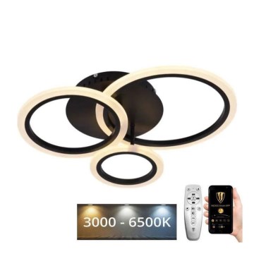 LED prigušivač stropne svjetiljke LED/40W/230V 3000-6500K crna + daljinski upravljač