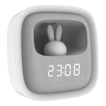 LED prigušivačka noćne lampe s budilicom BUNNY LED/1,2W/5V 3000K