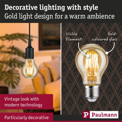 LED prigušivačka žarulja FILAMENT E27/6W/230V 1700K - Paulmann 28522