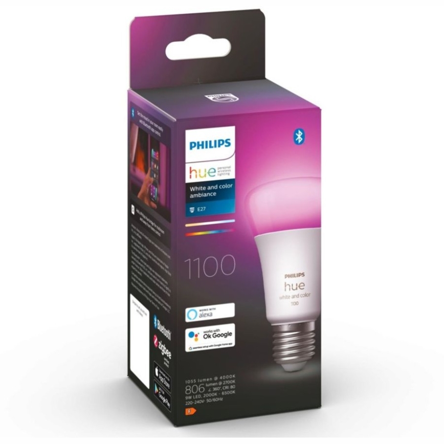 LED žarulja s prigušivanjem Philips Hue White And Color Ambiance A60 E27/9W/230V 2000-6500K