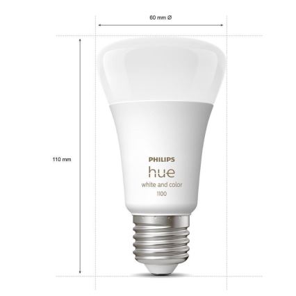 LED žarulja s prigušivanjem Philips Hue White And Color Ambiance A60 E27/9W/230V 2000-6500K