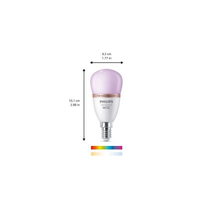 LED RGB prigušiva žarulja Philips SMART P45 E14/4,9W/230V 2200-6500K CRI 90