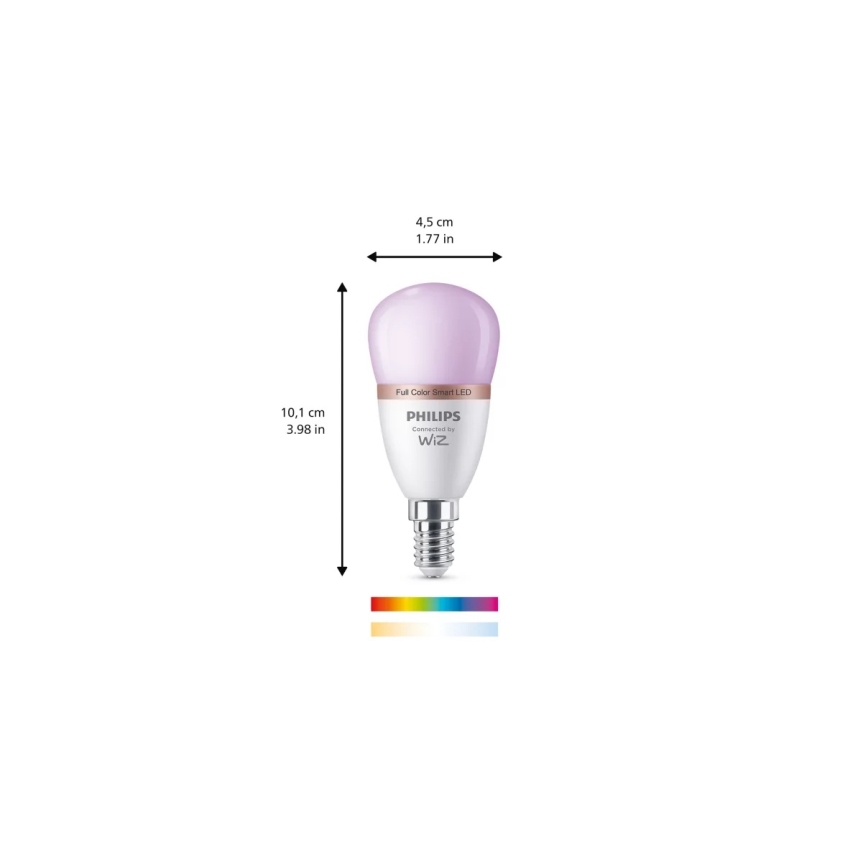 LED RGB prigušiva žarulja Philips SMART P45 E14/4,9W/230V 2200-6500K CRI 90