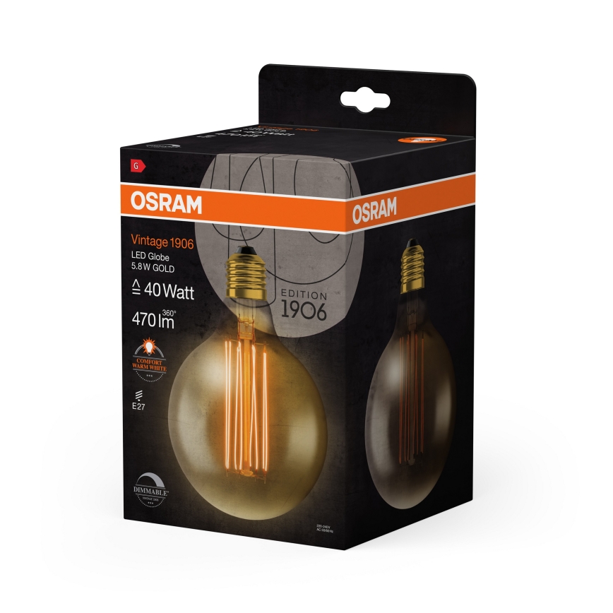 LED prigušivačka žarulja VINTAGE FILAMENT E27/5,8W/230V 2200K - Osram