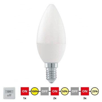 LED prigušivačka žarulje C37 E14/6W/230V 3000K - STEPDIMMING - Eglo 54834