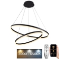 LED prigušivački luster na užetu LED/100W/230V 3000-6500K promjer 80 cm + daljinski upravljač