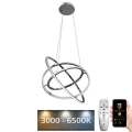 LED prigušivački luster na užetu LED/105W/230V 3000-6500K promjer 60 cm + daljinski upravljač