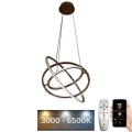 LED prigušivački luster na užetu LED/105W/230V 3000-6500K promjer 60 cm + daljinski upravljač