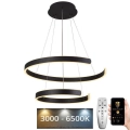 LED prigušivački luster na užetu LED/120W/230V 3000-6500K promjer 60 cm + daljinski upravljač
