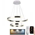 LED prigušivački luster na užetu LED/120W/230V 3000-6500K promjer 60 cm + daljinski upravljač