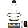 LED prigušivački luster na užetu LED/130W/230V 3000-6500K promjer 60 cm + daljinski upravljač