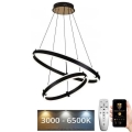 LED prigušivački luster na užetu LED/140W/230V 3000-6500K promjer 60 cm + daljinski upravljač