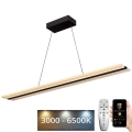 LED prigušivački luster na užetu LED/40W/230V 3000-6500K crna + daljinski upravljač