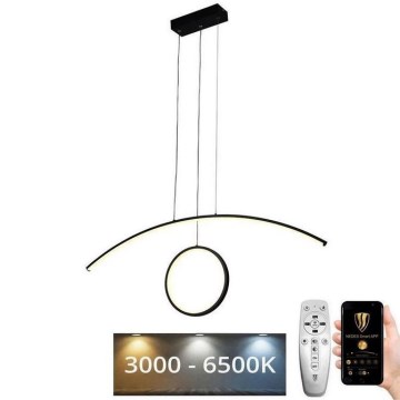 LED prigušivački luster na užetu LED/55W/230V 3000-6500K + daljinski upravljač