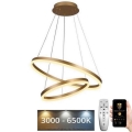 LED prigušivački luster na užetu LED/70W/230V 3000-6500K promjer 60 cm + daljinski upravljač