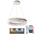 LED prigušivački luster na užetu LED/80W/230V 3000-6500K bijela + daljinski upravljač
