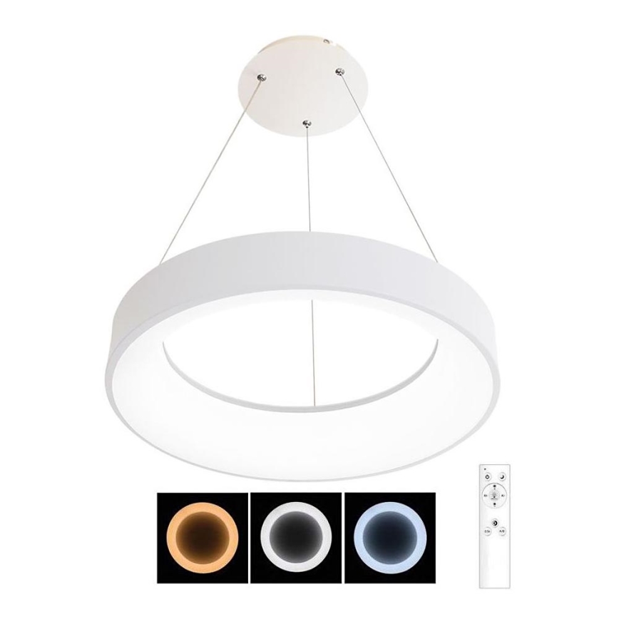 LED prigušivački luster na užetu NEST LED/40W/230V 3000-6500K bijela + daljinski upravljač