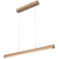LED prigušivački luster na užetu SMAL LED/12W/230V hrast