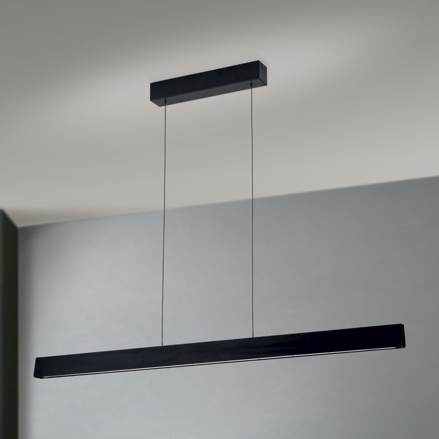 LED prigušivački luster na užetu TARA LED/44W/230V 2700/3800/4500/5700K crna