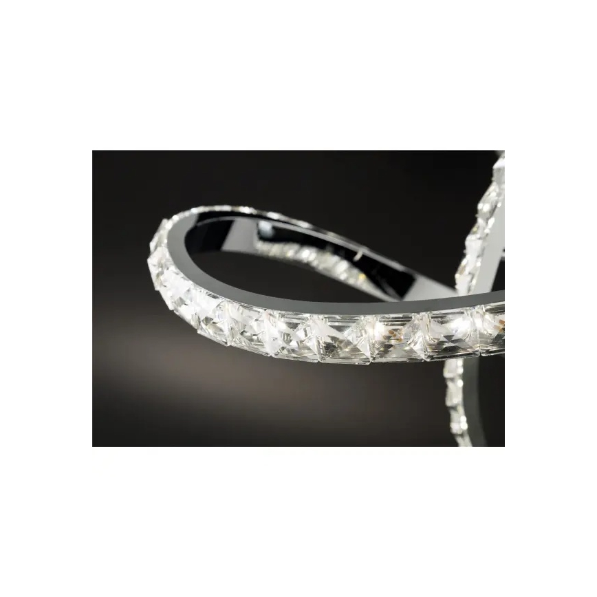 LED prigušivački luster za površinsku montažu ABRO LED/26W/230V sjajni krom