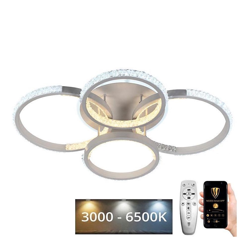 LED prigušivački plafonski luster LED/80W/230V 3000-6500K + daljinski upravljač