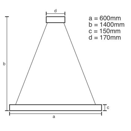 LED Prigušivi kristalni luster na sajli LED/40W/230V 3000-6500K + daljinski upravljač