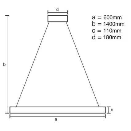 LED Prigušivi kristalni luster na sajli LED/40W/230V 3000-6500K + daljinski upravljač