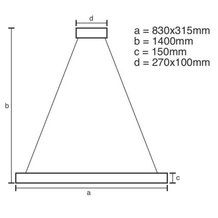 LED Prigušivi kristalni luster na sajli LED/45W/230V 3000-6500K + daljinski upravljač