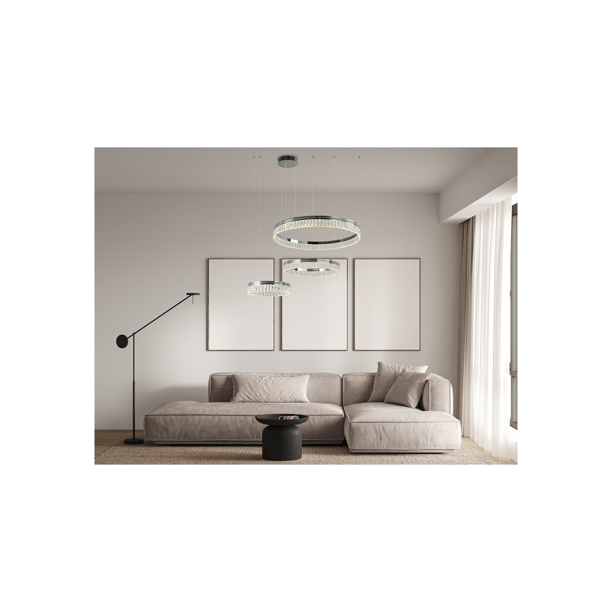 LED kristalni luster s mogućnošću prigušivanja na sajli THALIA LED/120W/230V 3000-6000K + daljinski upravljač