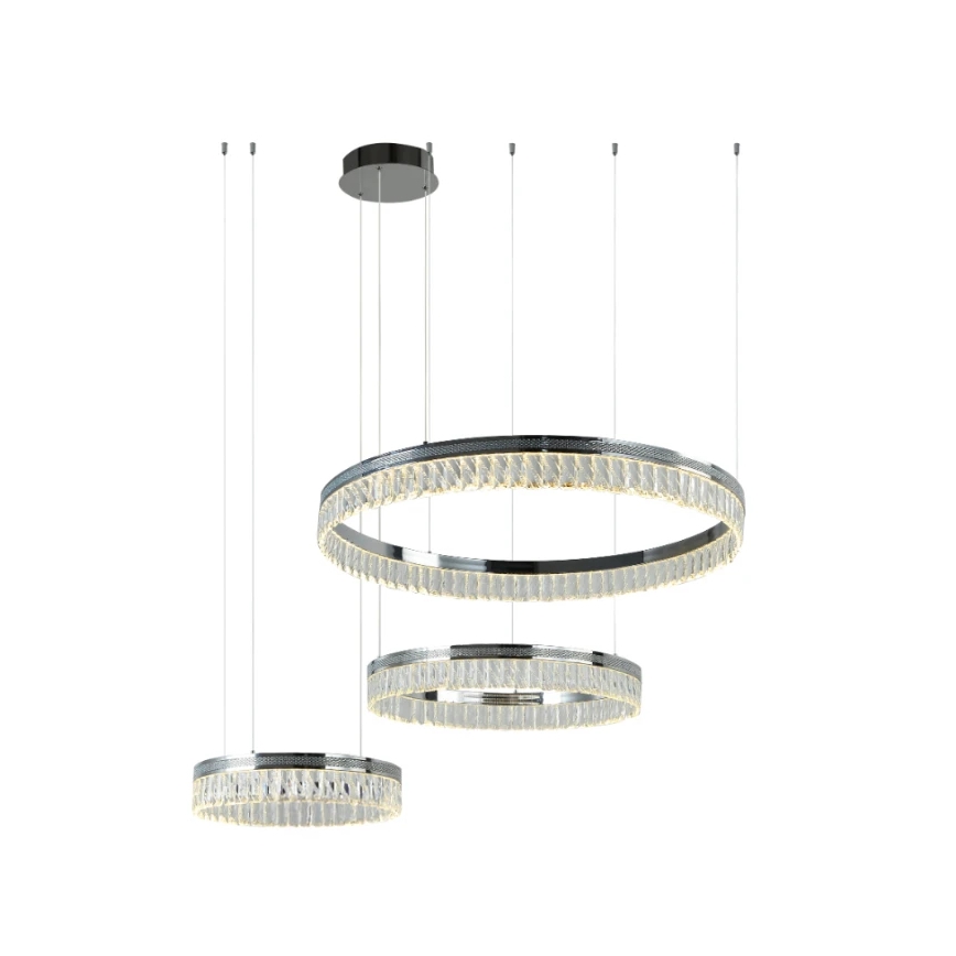 LED kristalni luster s mogućnošću prigušivanja na sajli THALIA LED/120W/230V 3000-6000K + daljinski upravljač