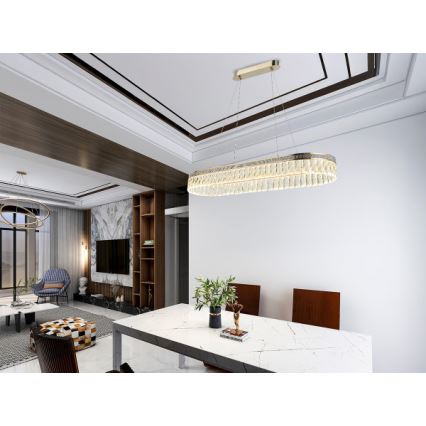 LED kristalni luster na sajli THALIA LED/50W/230V 3000-6000K s mogućnošću prigušivanja + daljinski upravljač