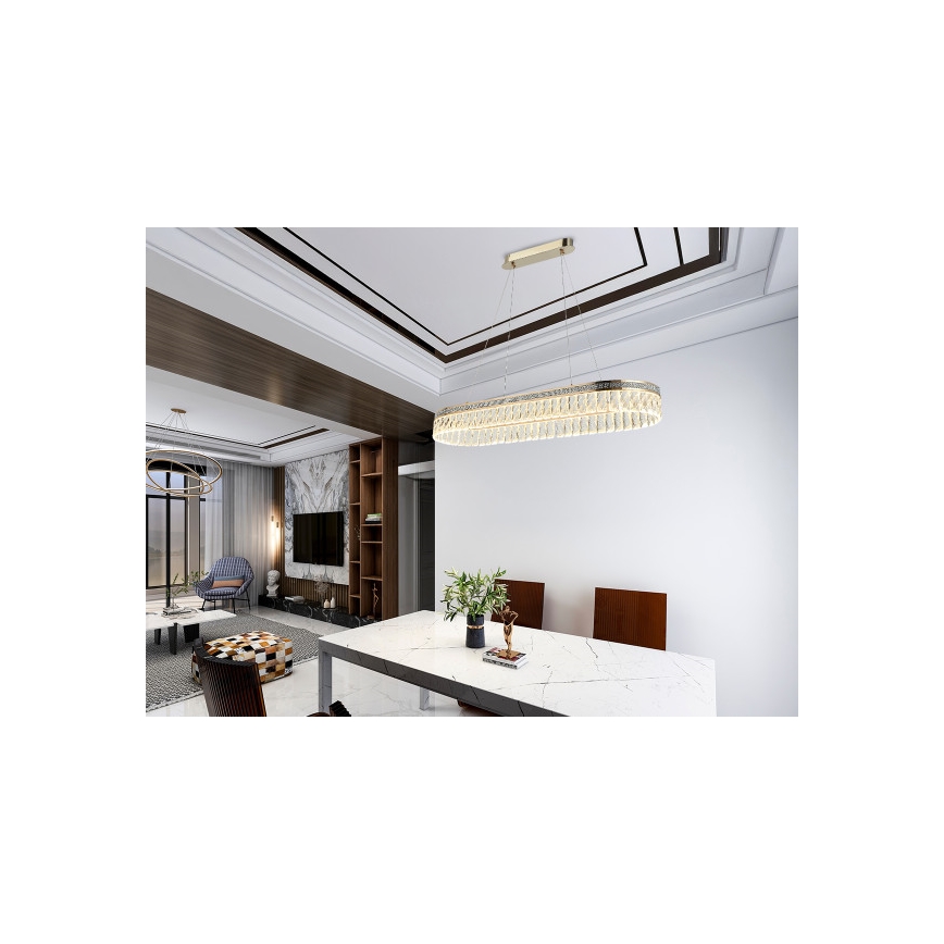 LED kristalni luster na sajli THALIA LED/50W/230V 3000-6000K s mogućnošću prigušivanja + daljinski upravljač