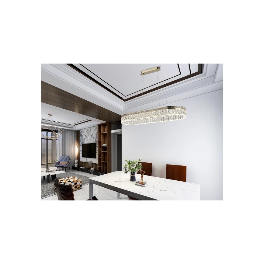 LED kristalni luster na sajli THALIA LED/50W/230V 3000-6000K s mogućnošću prigušivanja + daljinski upravljač