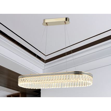 LED kristalni luster na sajli THALIA LED/50W/230V 3000-6000K s mogućnošću prigušivanja + daljinski upravljač