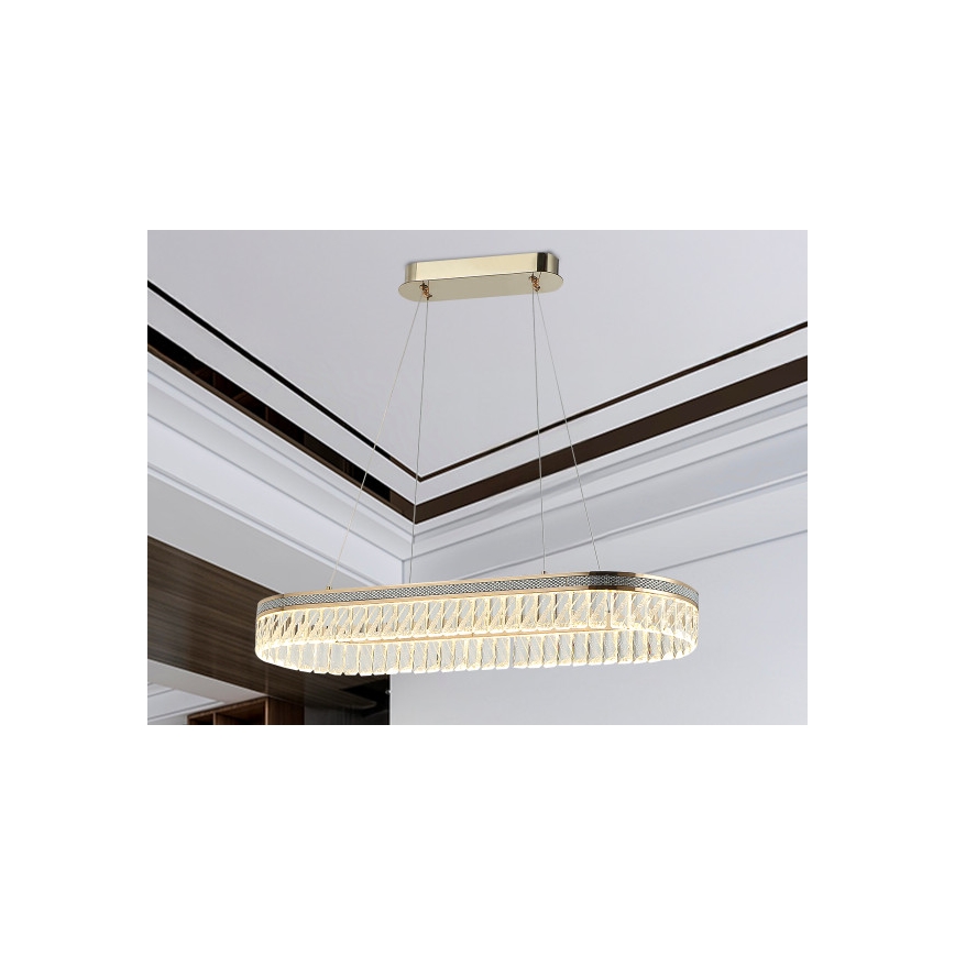 LED kristalni luster na sajli THALIA LED/50W/230V 3000-6000K s mogućnošću prigušivanja + daljinski upravljač