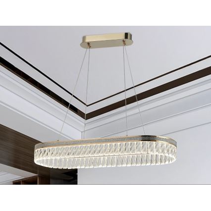 LED kristalni luster na sajli THALIA LED/50W/230V 3000-6000K s mogućnošću prigušivanja + daljinski upravljač