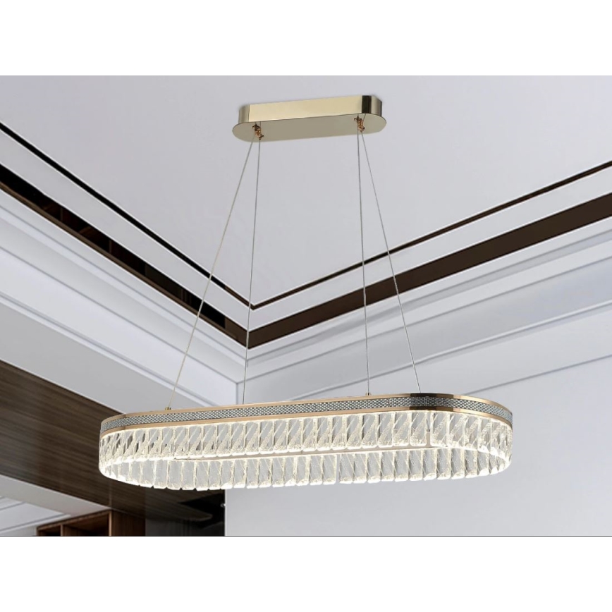 LED kristalni luster na sajli THALIA LED/50W/230V 3000-6000K s mogućnošću prigušivanja + daljinski upravljač