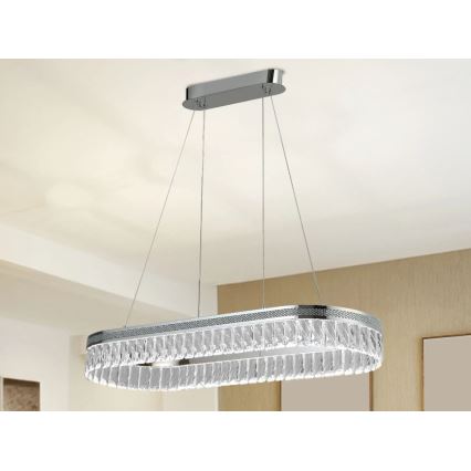 LED kristalni luster na sajli THALIA s mogućnošću prigušivanja LED/50W/230V 3000-6000K + daljinsko upravljanje