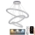 LED prigušivi kristalni luster na užetu LED/210W/230V 3000-6500K srebrni + daljinski upravljač