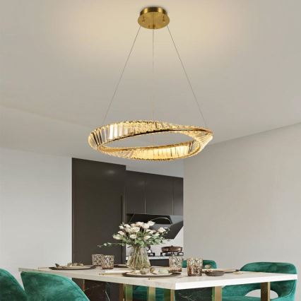 LED prigušivi kristalni luster na užetu LED/40W/230V 3000-6500K + daljinski upravljač