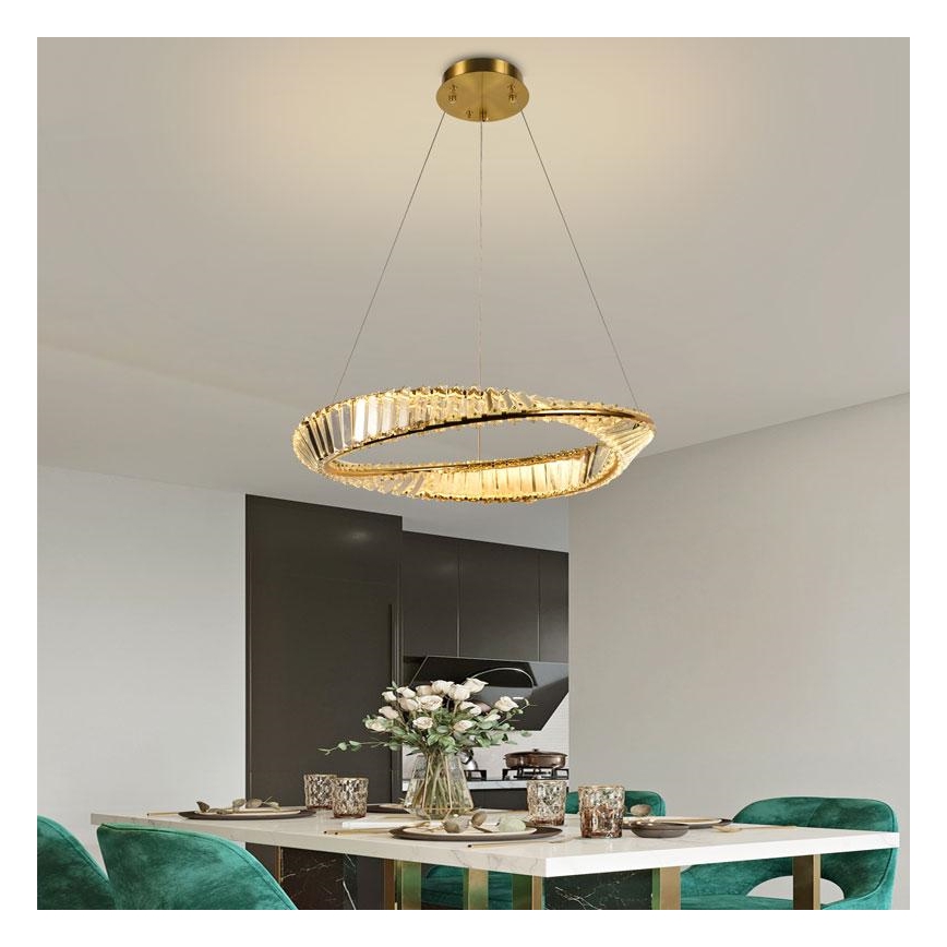 LED prigušivi kristalni luster na užetu LED/40W/230V 3000-6500K + daljinski upravljač