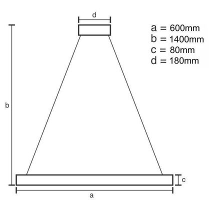 LED prigušivi kristalni luster na užetu LED/40W/230V 3000-6500K + daljinski upravljač
