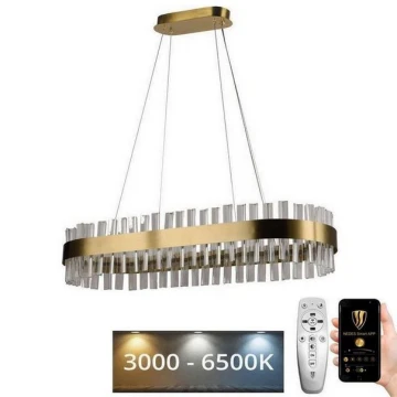LED prigušivi kristalni luster na užetu LED/45W/230V 3000-6500K + daljinski upravljač