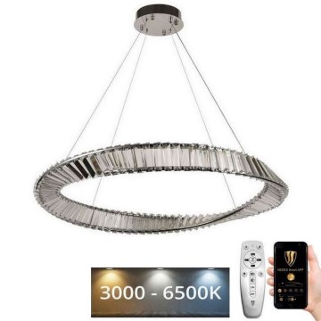 LED prigušivi kristalni luster na užetu LED/50W/230V 3000-6500K + daljinski upravljač