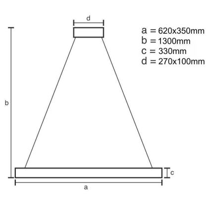 LED prigušivi kristalni luster na užetu LED/70W/230V 3000-6500K + daljinski upravljač